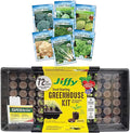 Jiffy Plant Germination Kit - Greenhouse Starter Kit Lightweight GMO Free - 72 Cell 2 Pack - Peat/Plastic