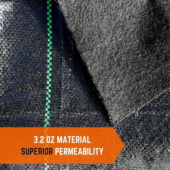 Vapor Barrier Supply -Woven Driveway Fabric 3.2oz - Commercial Landscape Fabric Drainage Fabric Underlayment Fabric Fabric Under Gravel Premium Landscape Fabric Heavy Duty (3.2oz - 15' x 50')