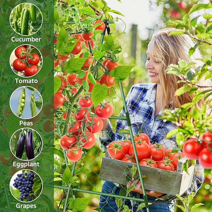 Cucumber Trellis for Raised Bed 47x52 inch A-Frame Metal Garden Trellis for Climbing Plants Outdoor Garden Trellis for Vegetables Cucumber Trellis for Fruit Vegetable Flower