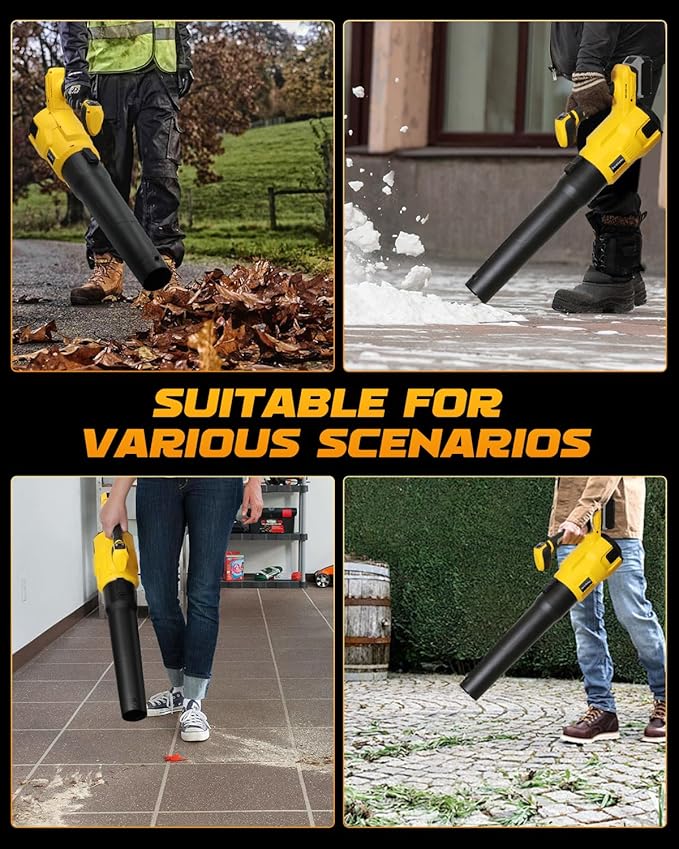Cordless Leaf Blower Compatible with Dewalt 20V MAX Battery 1500W Brushless Motor 120MPH 500CFM High-Power Electric Blower Lightweight Handheld Yard Cleaning Tool for Lawn Garden &amp Patio