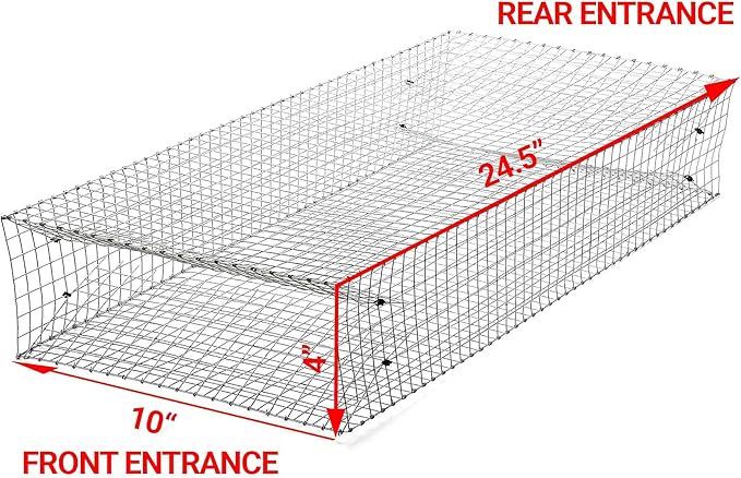 Large Dual Entrance Humane Snake Trap - Catches and Release All Kinds of Snakes - Reusable!