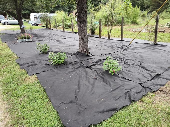 Sandbaggy Non Woven 4 oz Geotextile Landscape Fabric | Made in America | Industrial Grade Fabric | 100 Lbs of Tensile Strength | UV Protected from Sun Exposure | Approved by DOT (15 ft x 50 ft Roll)