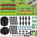 250FT Drip Irrigation Kit – 2026 New Quick-Connect Micro Irrigation System with 1/4'' 1/2'' Tubing Locking Nozzle Emitters Adjustable Misting Sprayers for Gardens LawnsRaised Beds and Greenhouses