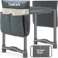 TomCare Garden Kneeler and Seat 10.64” Wider Larger Soft Kneeling Pad Garden Bench with 2 Large Tool Pouches Heavy Duty Garden Stool Foldable Tools Gardening Gifts for Women Men GardenersGrey
