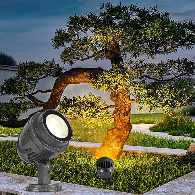 LED Beam Spot Lights - 220v Outdoor Spotlights COB Tree Lighting IP65 Waterproof Landscape Floodlights for Garden Villa Courtyard Lawn(White Light40w)
