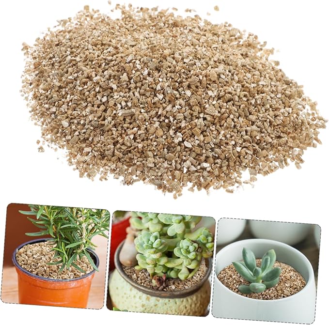 Sosoport 0.5kg Natural Vermiculite for Gardening Neutral Ph Fine Expanded Vermiculite for Plant and Mushroom Germination Excellent Moisture Retention for Home and Indoor Gardens