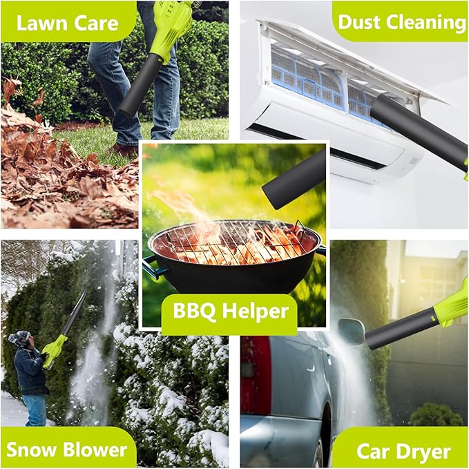 Leaf Blower Cordless 20V Electric Leaf Blower Cordless with Battery and Charger- 150MPH 3 Speeds 17000RPM Lightweight Battery Leaf Blowers for Lawn Care Patio Yard Car Leaves and Grass