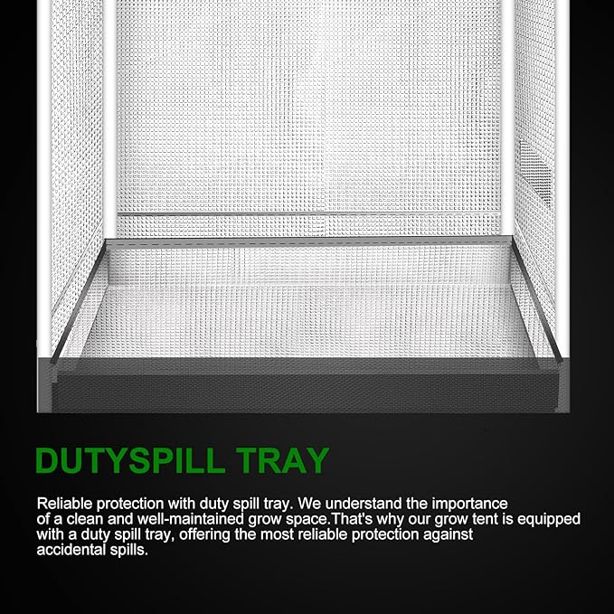 MELONFARM 4x2 Grow Tent 48x24x72'' High Reflective 600D Diamond Mylar Canvas with Observation Window and Floor Tray for Hydroponic Indoor Plant Growing