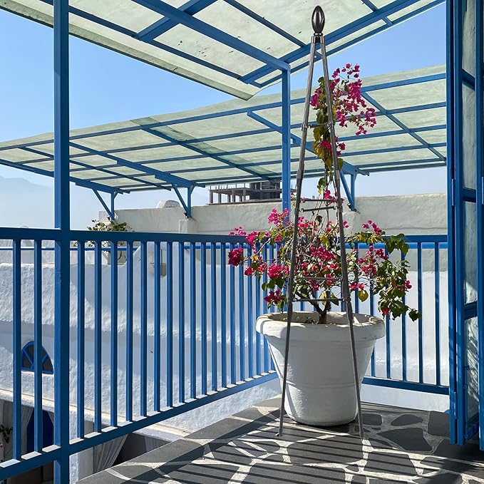 Plant Trellis Climbing Plant Support Rack 120cm Metal Vine Frame Outdoor Garden Trellis for Climbing Vegetables and Flowers