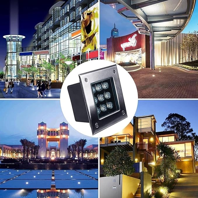 LED Garden Lights - 12V Waterproof Recessed Spotlights for Deck Stairs Pathway and Lawn
