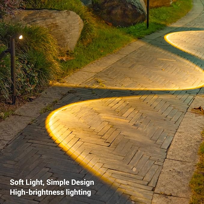 Diydeg Spot Lights 2pcs 23.2in Solar Outdoor Lights 800mAh Security Landscape Lights for Outside Garden Yard Pathway Driveways Patios Porches Easy Install Long Lasting (Warm Light)
