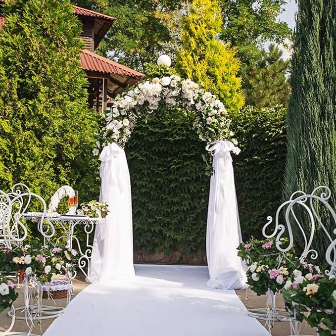 Garden Trellis Arch Garden Arch Wedding Arch Outdoor Steel Arbor Arch Backdrop Stand for Vines Flowers Vegetables Fruits Flowers Easy Assembly 2 Sizes Perfect for Weddings (Color : Black)