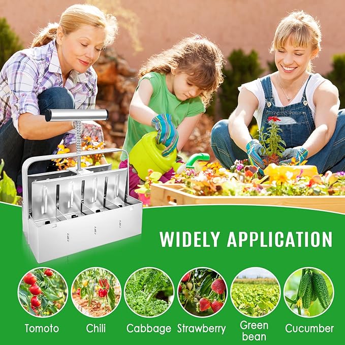 8 Cell Soil Blocker for Seeds Starting 2 inch Manual Soil Block Maker Seeds Blocker Durable Seeds Block Maker Soil Blocking Tool Soil Blocker Kit