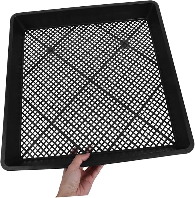 4pcs Tray Soilless Germination Trays Optimal Drainage for Indoor Gardening for Microgreens Vegetables and Flowers Mesh Design for Easy Harvesting