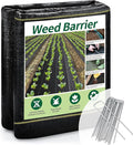 KANAGAWA 6oz Heavy Duty 3ft x 50ft Weed Barrier Fabric - Professional Woven Landscape Ground Cover with 15 Landscape Staples Superior 6oz Density for Driveway Garden &amp Yard Greenhouse Gardening