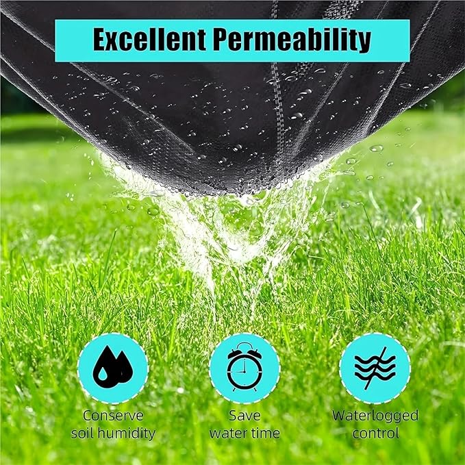 Weed Barrier Fabric Used for Weed Control Anti-Grass Net Geotextures for Weed Control Greenhouse Weeding Pad Water Permeable for Gardening(1.5mx10m)