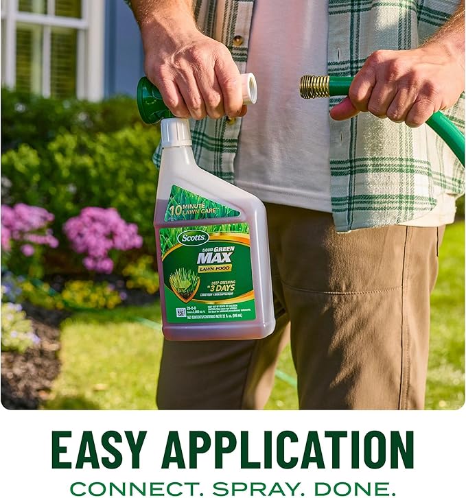 Scotts Liquid Green Max Lawn Food Lawn Fertilizer and Iron Supplement for Any Grass Type 29-0-0 32 fl. oz.