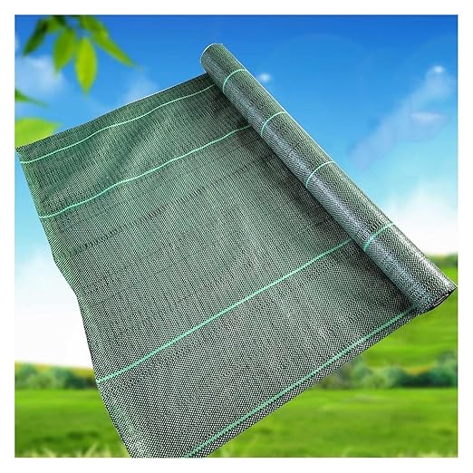 Driveway Fabric Weed Barrier Landscape Fabric Weed Control Film Barrier Membrane for Flower Bed(5x20ft)