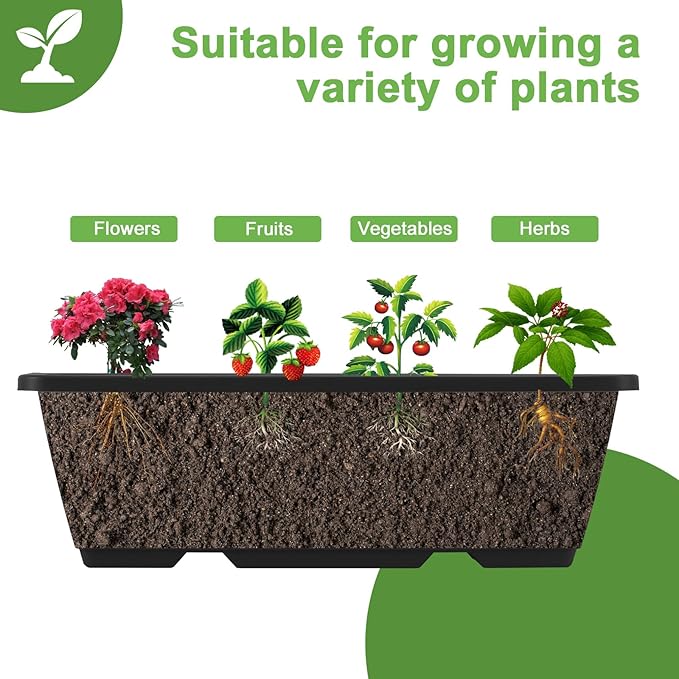 5 Tier Vertical Raised Garden Bed Planter Box Vertical Raised Bed with Drainage Holes for Indoor Outdoor Herbs Flowers Vegetables Plants Black