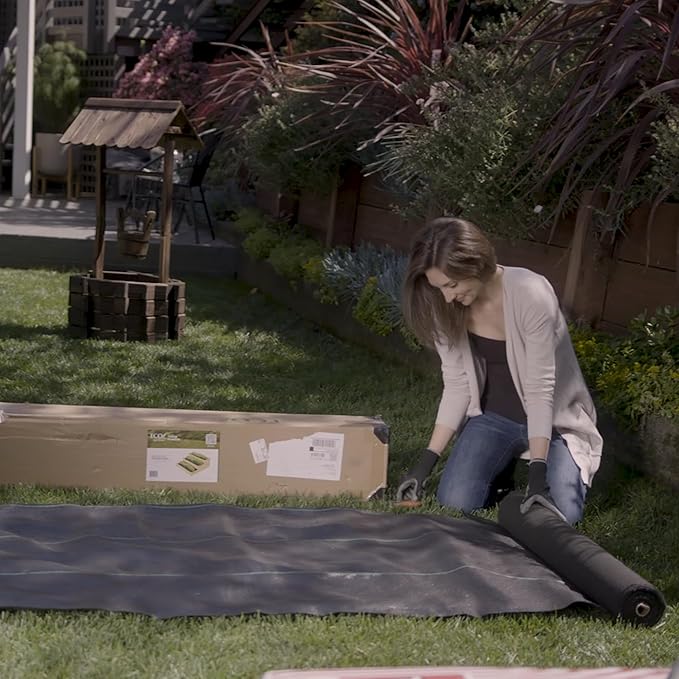 ECOgardener Premium 5oz Landscape Fabric 4ft x 100ft Pro Garden Weed Barrier - Durable &amp Heavy Duty Weed Block Gardening Mat Easy Setup &amp Superior Weed Control Eco-Friendly &amp Convenient