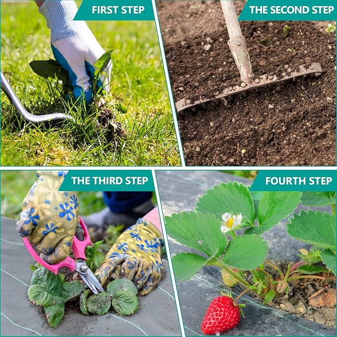 6.5ft x 300ft Weed Barrier Landscape Fabric Heavy Duty Weed Blocker Garden Weeding Control Mat for Greenhouses Lawn Garden Flowers Crops Potted Plants 100gsm