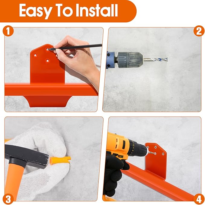 2 Pack Backpack Leaf Blower Wall Mount Backpack Sprayer Hanger Heary Duty Rubber Coating Chainsaw Rack Garage Organization Storage Accessories