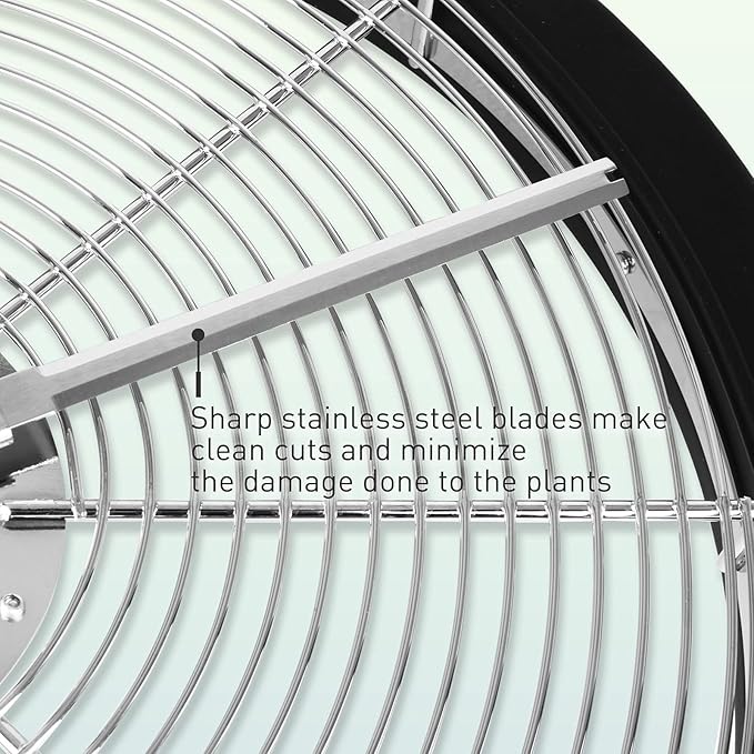 Gerrit 13-Inch Bud Leaf Bowl Trimmer Twisted Spin Cut Sharp Stainless Steel Blades Clear Visibility Domefor Hydroponic Plant