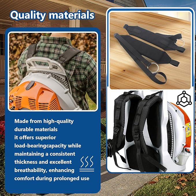 2-Pack Blower Shoulder Straps Left &amp Right – Replacement for STIHL BR350 BR430 BR450 SR430 SR450 Backpack Leaf Blowers – Replaces 4244-710-9005