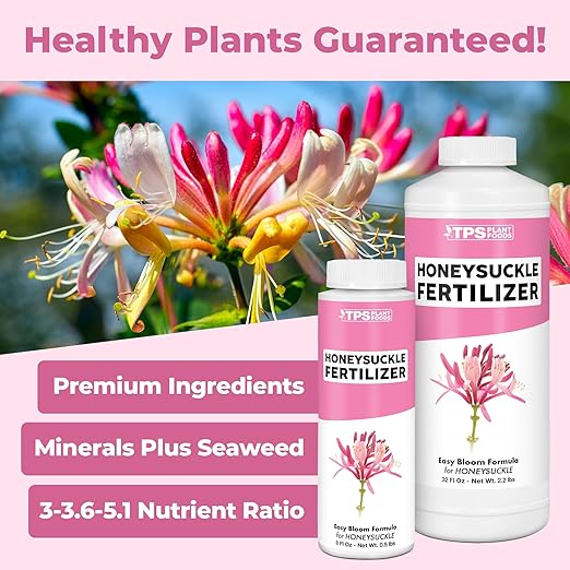Honeysuckle Fertilizer – Liquid Plant Food for More Blooms Stronger Vining Growth &amp Sweet Fragrance 32 oz