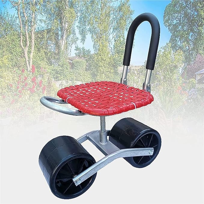 Garden Cart Outdoor Gardening Rolling Work Seat Stool – Comfortable Seat For Painting Cleaning And Car Repair