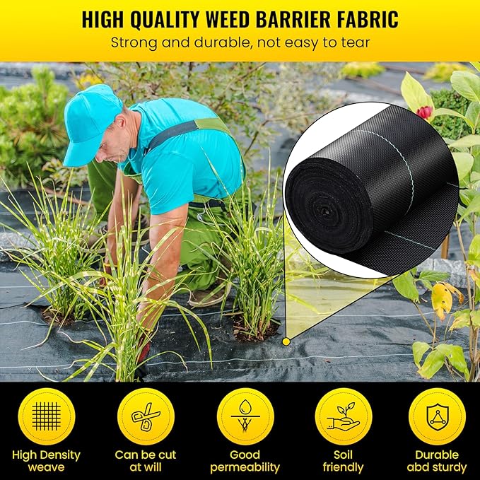 Driveway Fabric 6.5x300 ft Road Fabric Commercial Weed Barrier Fabric Landscape Fabric Heavy Duty 3.5OZ French Drain Fabric for Erosion ControlLandscape FabricWeed BarrierConstruction Projects