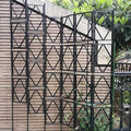 Garden Trellis for Outdoor Use MARXAN Decorative Plants Support Trellis for Climbing Roses Flower and Vines Easy to Install and Foldable Design - Black(W60xH90CM(2.0x3.0FT))