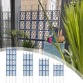 LTSRLL Decorative Fence - 1.5m/4.9ft 1.9m/6.2ft 2.30m/7.5ft 2.7m/8.8ft Tall Garden Trellis - Vegetables/Flower Pot Stake for Climbing Plants Support(Blue85cmx190cm)