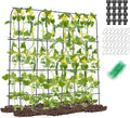 71” x 71” Trellis for Climbing Plants Outdoor U-Shaped Metal Garden Arched Trellis with Netting Sure-Clips &amp Ground Stakes Cucumber Trellis for Vegetable Fruit Flower Vine