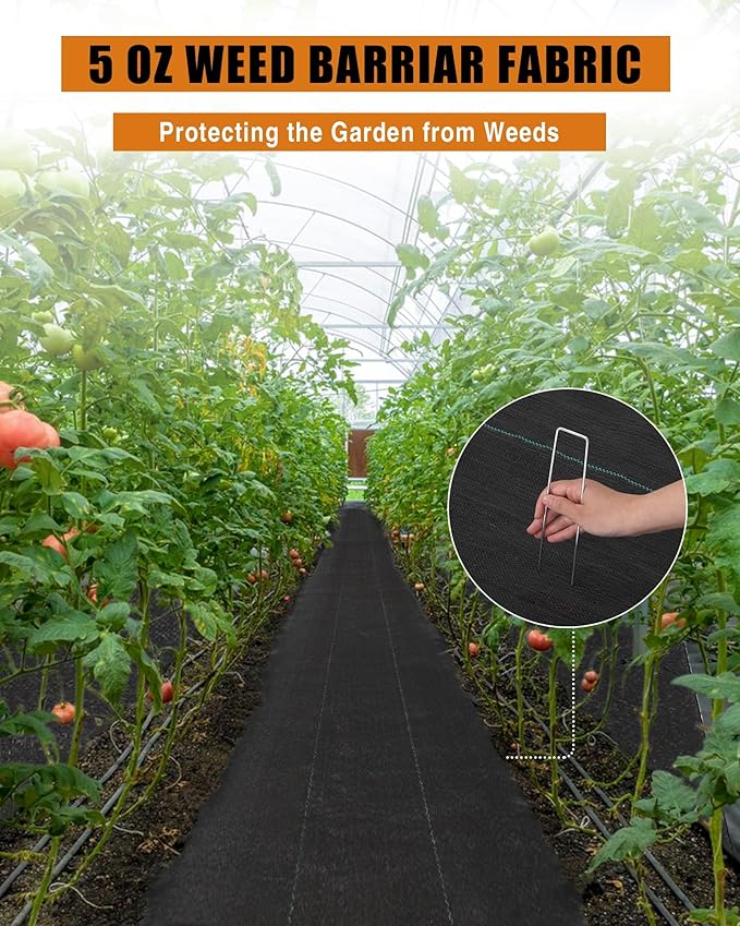 Heavy Duty Weed Barrier Landscape Fabric for Outdoor GardensWeed Blocking Gardening Mats for Soil Stabilization LandscapingWeed Barrier(4FTx50FT)