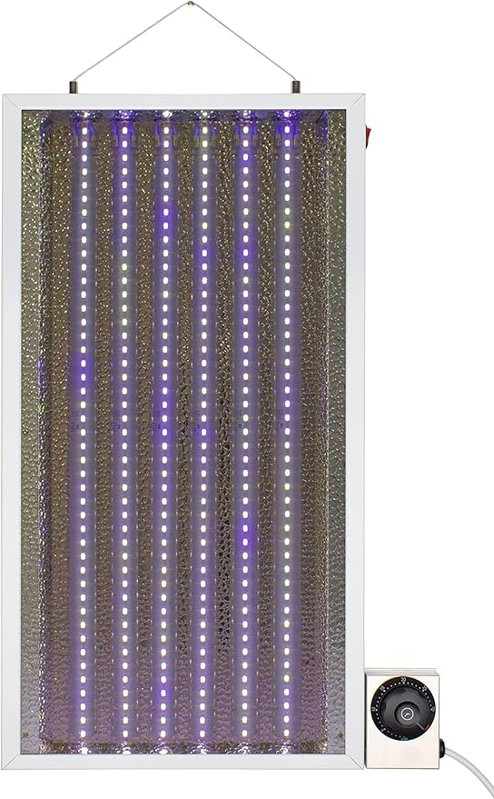 The LED Panel with UV 365nm Light 1X2Ft/75W &amp Build-in Timer120-277V Input Great for a Stand Along LED Grow Lights or Boost UV Input to get Strong and Fast Growing. (1x2Ft/75W)