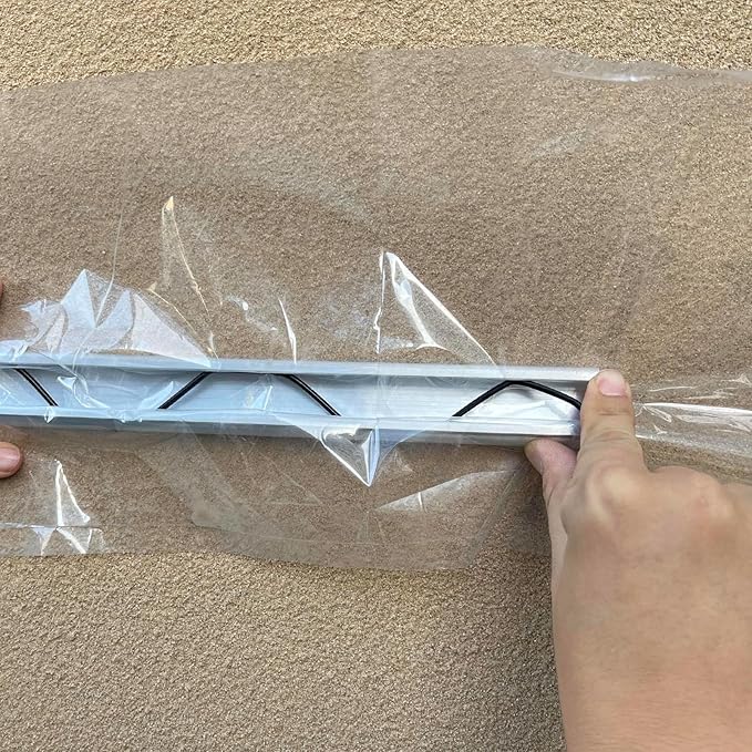 6.6 FT Greenhouse Lock Channel and Spring Wire Kit10 Set PVC-Coated Wires and Aluminum Channels for Poly Film/Shade Cloth Attachment System10 Set
