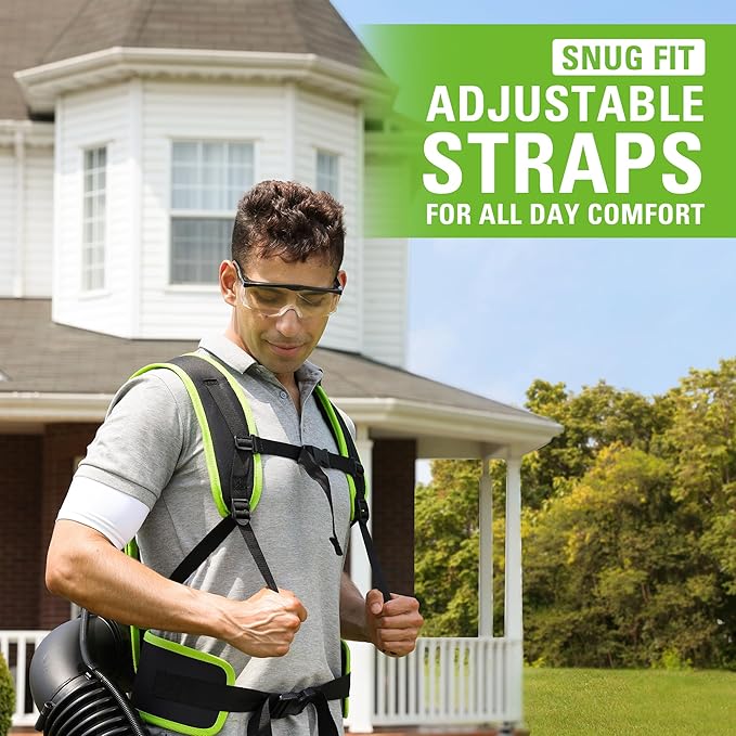 Greenworks 40V (165 MPH / 660 CFM / 75+ Compatible Tools) Cordless Brushless Backpack Leaf Blower 8.0Ah Battery and Charger Included Green