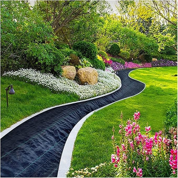 Driveway Fabric Weed Barrier Landscape Fabric Weed Control Film Garden Ground Cover Barrier Fabric(0.9x91m/3x300ft)
