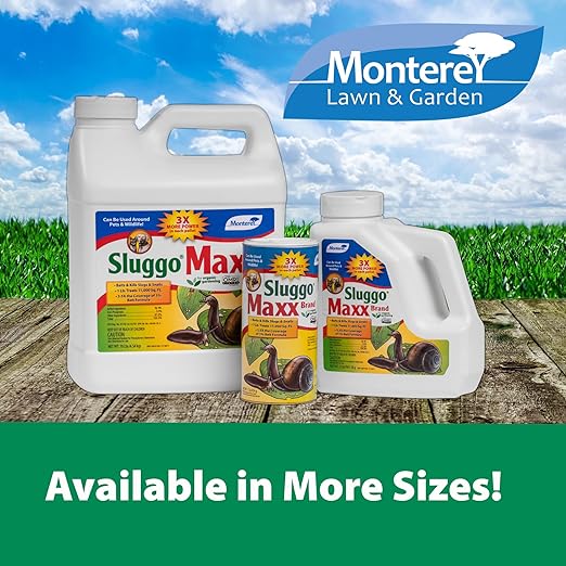Monterey Sluggo Maxx Bundled with Measuring Spoon - Organic Gardening Slug and Snail Killer for Garden - Pet and Wildlife Friendly - 2 lb jug