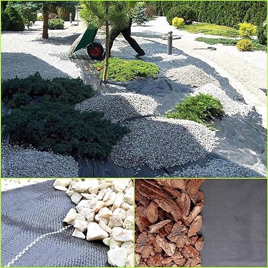 Driveway Fabric Weed Barrier Fabric Weed Control Film Barrier for Vegetable(1.52x15m)