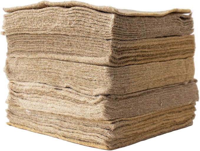 Handy Pantry Pro Micro Jute Microgreens Grow Mats 10x10 Inches for 1010 Growing Trays - Pack of 50 Pads - Hydroponic Grow Media for Micro Greens &amp Wheatgrass
