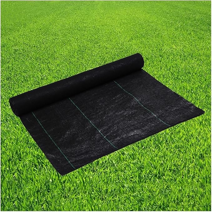 Lawn Weed Barrier Control Fabric Landscape Fabric Ground Cover Membrane Garden Landscape Driveway Weed Block Heavy Duty Black Plastic Sheeting for Flower Bed (Size : 1x10m)