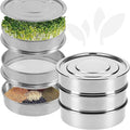 Stainless Steel Seed Sprouting Kit – Stainless Steel Sprouting Tray Round 3-Tier Seed Gardening Planter for Microgreens Broccoli Sprouts Growing Kit Microgreens Tray Germination