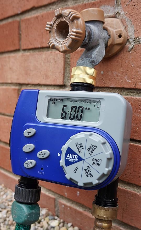 Orbit 62061Z 1-Outlet Programmable Digital Hose Watering Timer (Brass 2 Outlet)