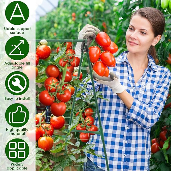 Cucumber Trellis A Frame Vegetable Trellis Easy to Install Cucumber Support Trellis Detachable Gardening Trellis Garden Climbing Frame for Climbing Tomato Vegetable