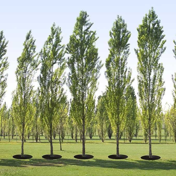 4PCS 32.2 Non Woven Tree Mulch Ring Weed Barrier Landscape Fabric Reusable Tree Mulch Ring Non Woven Landscape Fabric for Gardening Landscaping Weed Control Root Protection