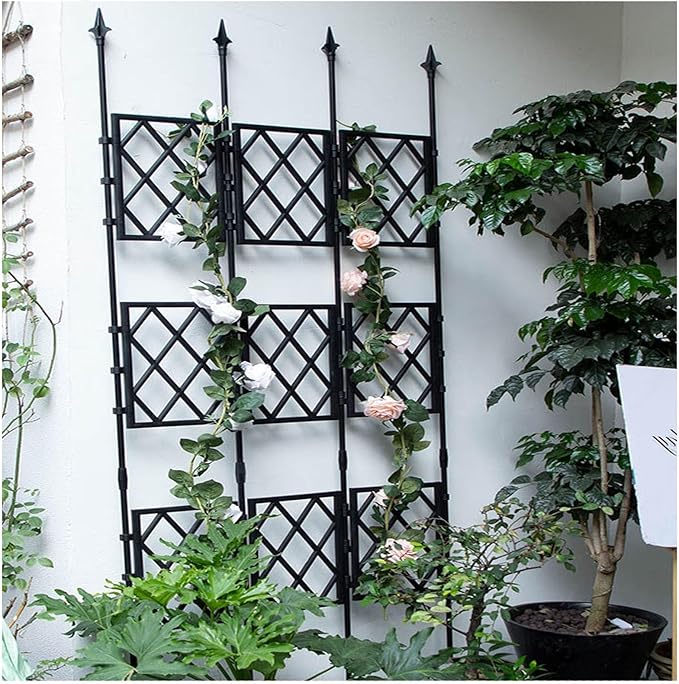 Garden Trellis for Climbing Plants PE Lattice Grid Panels for Potted Plants Sturdy Rustproof Plant Support Stakes for Outdoor Garden Lawn Patio 9 Sizes(Size:57x180cm)