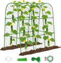 Amoskey Cucumber Trellis for Raised Beds Cucumber Trellis for Climbing Plants Outdoor with Garden Netting and Plant Clip Metal Arch Garden Trellis Ideal for Cucumbers Tomatoes and Flowers