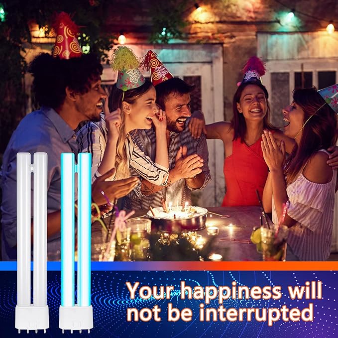 4 Pack 8.6 Inch Bug Zapper Replacement Bulb 18w H Shaped Light Bulb Compatible with 18w Indoor Outdoor Bug Zapper Light Bulbs for Home with 4 Pin Base Mosquito Zappers